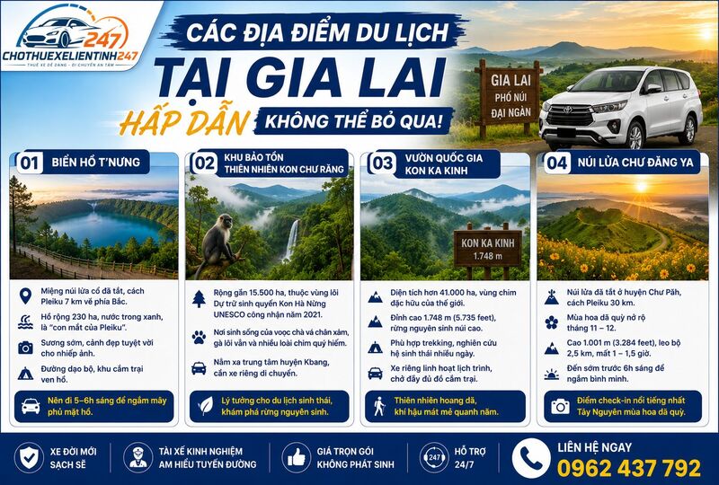 Các địa điểm du lịch tại Gia Lai hấp dẫn không thể bỏ qua Các địa điểm du lịch tại Gia Lai hấp dẫn không thể bỏ qua