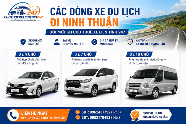 Bảng giá thuê xe đi Ninh Thuận tại TPHCM