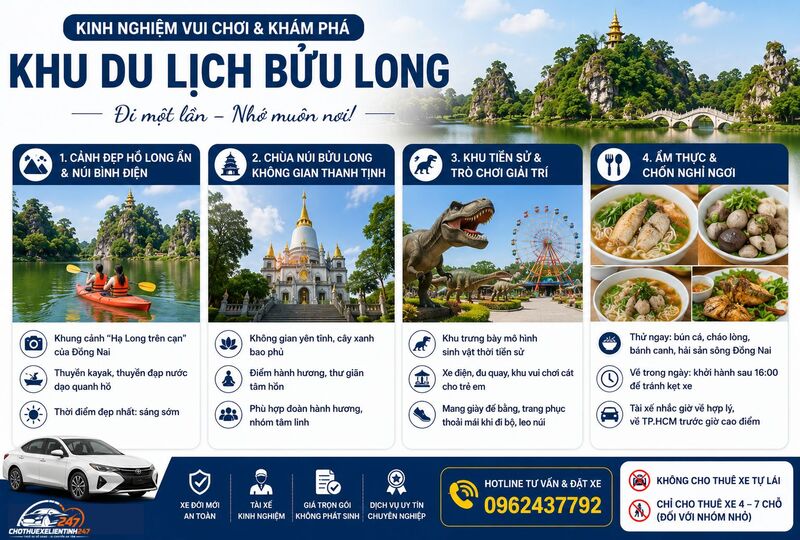 Kinh nghiệm vui chơi và khám phá tại khu du lịch Bửu Long Kinh nghiệm vui chơi và khám phá tại khu du lịch Bửu Long