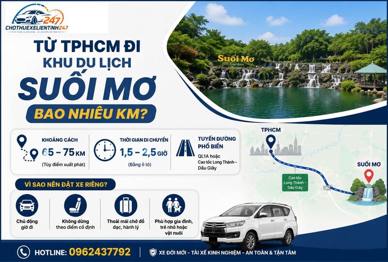 Từ TPHCM đi khu du lịch Suối Mơ bao nhiêu km? Từ TPHCM đi khu du lịch Suối Mơ bao nhiêu km?