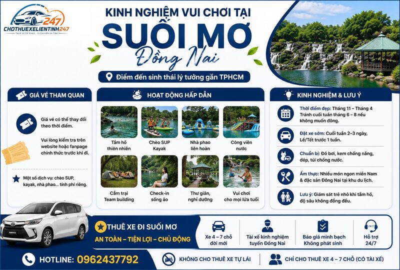 Kinh nghiệm vui chơi tại khu du lịch Suối Mơ Đồng Nai Kinh nghiệm vui chơi tại khu du lịch Suối Mơ Đồng Nai