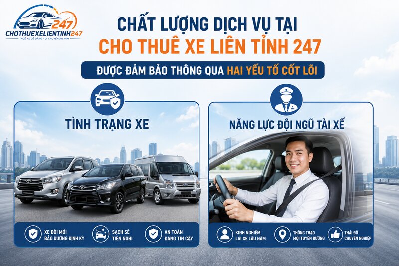 Cam kết chất lượng dịch vụ cho thuê xe tại Cho Thuê Xe Liên Tỉnh 247 Cam kết chất lượng dịch vụ cho thuê xe tại Cho Thuê Xe Liên Tỉnh 247