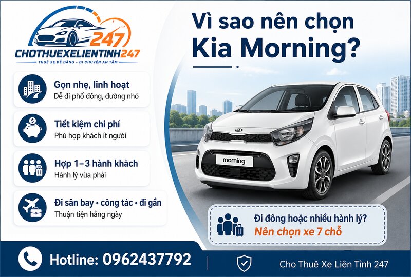 Vì sao nên chọn Kia Morning cho chuyến đi của bạn? Vì sao nên chọn Kia Morning cho chuyến đi của bạn?