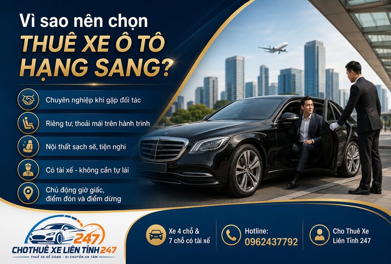 Tại sao nên chọn dịch vụ thuê xe ô tô hạng sang? Tại sao nên chọn dịch vụ thuê xe ô tô hạng sang?